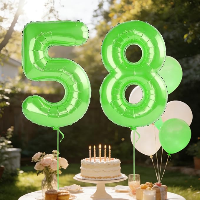 40 Inch Number 58 Balloons for 58th Birthday Party Decorations, 0-100 Fruit - Image 3