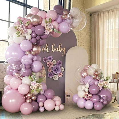 Dusty Purple Balloon Arch Kit Pink and Lavender Balloon Garland | 126Pcs Light - Image 7
