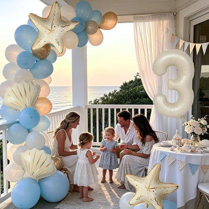 5 Pcs Starfish Seashell Balloons Set Under the Sea Party Decorations | 40 Inch - Image 6