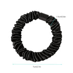 Satin, Silk Hair Ties Black Small Mini Scrunchy for Women Thick Hair Accessories Cute Soft No Slip Hair Elastics Ponytail Holder for Curly Hair No Damage Hairties Gift for Girls
