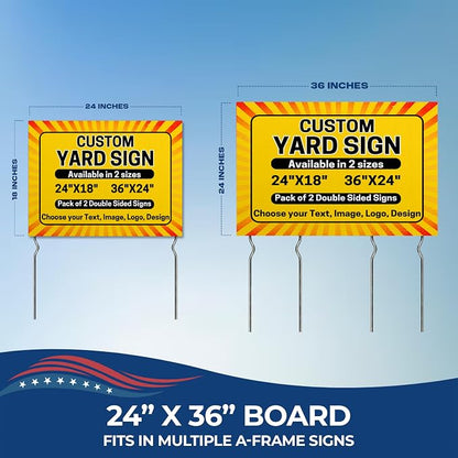 Custom Yard Sign by DreamController, 24x18 | Lawn Signs Custom, Made in USA | - Image 4