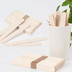 1200 Pieces Large Wooden Wax Sticks, 6-Inch Wood Waxing Sticks Wax Spatulas Applicator, Wood Craft Sticks for Body Hair Removal, Tongue Depressors, Popsicle Sticks