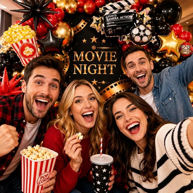 Movie Night Balloon Garland Arch Kit 168Pcs - Image 5