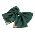 Vintage Palace Style Hair Barrette for women, SHE'S FREE STYLE JUST FOR YOU 14k Gold Plating Bow Hair Clip with Elegant Pearl, Retro Versailles Hair Accessories