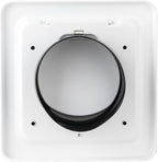 NO-PEST VENT MetalGuard, Dual Door Dryer Vent Cover Outdoor 4 Inch, Powder-Coated Heavy Duty Steel, Pest Proof, Rust Resistant, Safe & Efficient Vent Cap (White, 4" Steel With Collar)