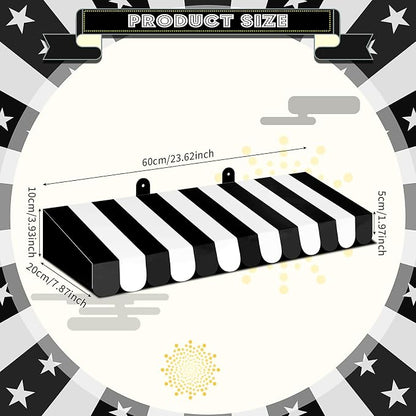 Boao 4 Pack Black and White Circu Awning Decoration 3D Stripe Cardboard Awning - Image 2
