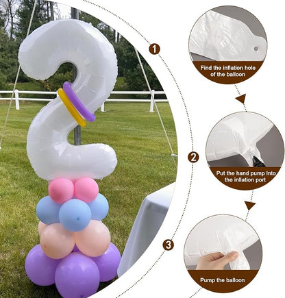 Number Balloons White 7 Balloon 40 inch - Image 6