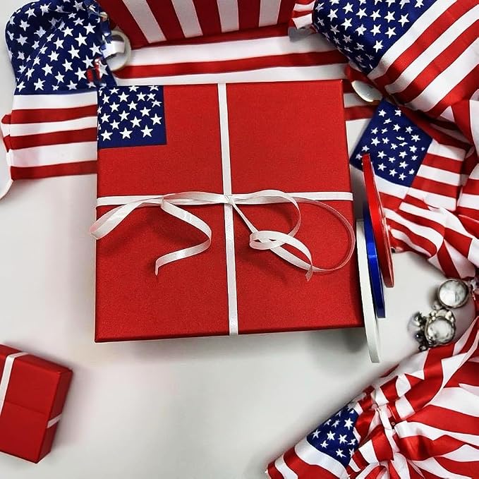 3 Rolls Patriotic Ribbon, 4th of July Curling Ribbon - Image 3