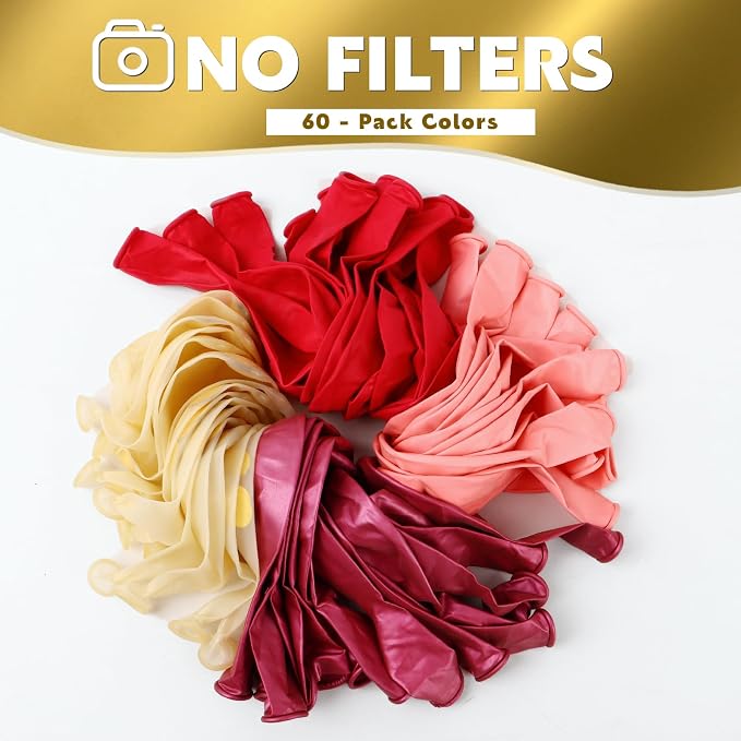 Hot Pink Balloons 60Pcs 12 Inch Confetti Latex Balloons - Image 6