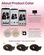 Moresoo Seamless Clip in Hair Extensions Balayage Seamless PU Weft Clip in Human Hair Extensions Ombre Dark Brown Mixed Chestnut Brown 7pcs 120g 22inch