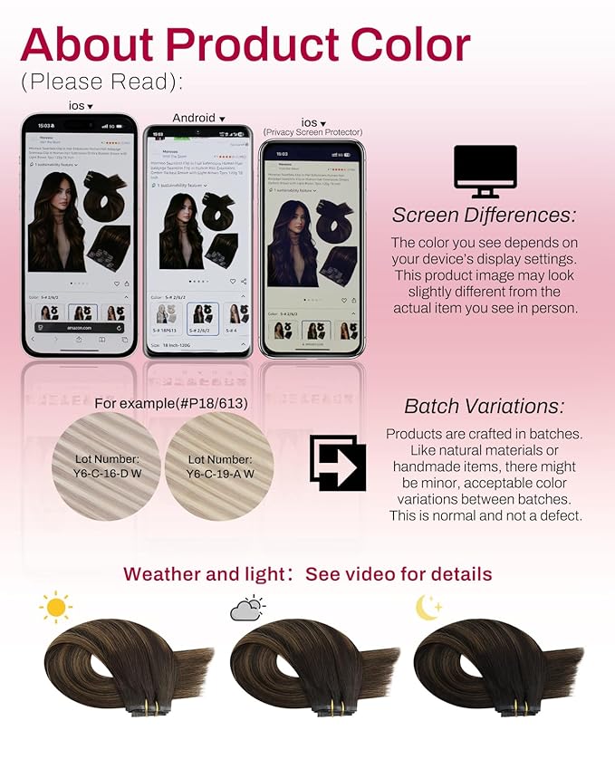 Moresoo PU Seamless Human Hair Clip in Extensions 135g 7pcs Clip in Hair Extensions Real Human Hair Straight Natural Thick and Soft Remy Hair Dark Brown to Chestnut Brown Balayage 16inch