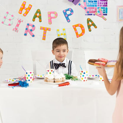 Felt Happy Birthday Garland Rainbow Banner Reusable Happy Birthday Sign Party - Image 6