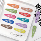 Small Hair Barrettes For Women No Slip Metal Snap Clips For Thin And Fine Hair,Matte Rainbow Colors,20 PCS,1.97 x 0.5 Inch.