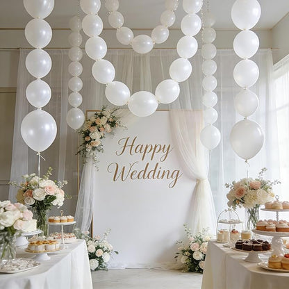 White Link Balloons, Pearl Quick Balloon - Image 3