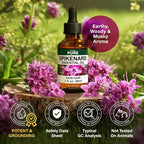 KUKKA Spikenard Essential Oils - 1 Fl Oz - for Hair, Skin, Diffuser, Aromatherapy & DIY Soap Making Scent