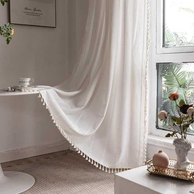 Boho Curtains Semi-Blackout 84 Inch 2 Panels - Image 2