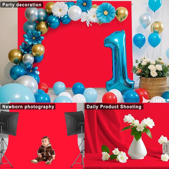 Red Photography Backdrop for Photoshoot, 8x10 FT | Versatile Studio Photo - Image 6