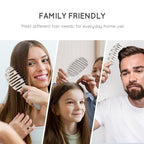 Detangler Hairbrush, Soft Bristle Detangling Brush for Straight, Wavy,Curly and Fine Hair, Dry and Wet, Quick Smoothing for Women and Men, Eco-Friendly & Sustainable Material (Natural)
