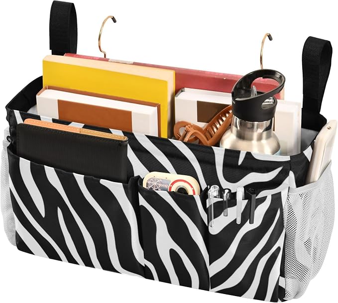 Bedside Caddy Metal Frame Hanging Organizer Bunk Bed Dorm Accessories Hook And - Image 3