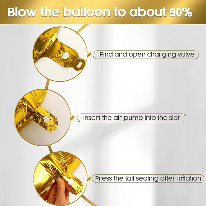 8 Balloon - Gold Birthday Number Balloons, 40 Inch Decorations Men Women | Gold - Image 6