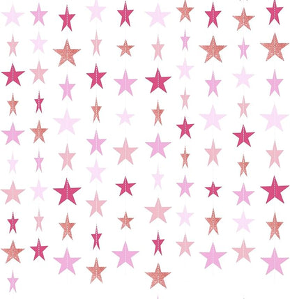 Patelai Glitter Star Garland Banner 2026 Graduation Decor 130 Feet Star Hanging by Patelai