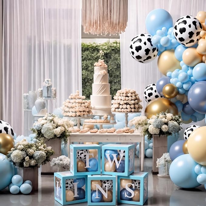 Thyle 5pcs Cowboy Twins Baby Shower Decorations Party Supplies Clear Baby - Image 5