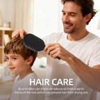 Boar Bristles Hair Brush for Women and Men, Detangling Hair Brush for Smoothing Massage Add Shine, Nylon&Boar Bristles Detangler brush for Hair Healthy (Medium-Black)