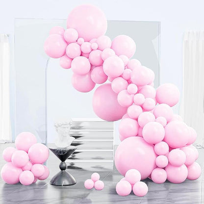 PartyWoo Baby Pink Balloons 85pcs Pastel Pale Light Pink Color | 18 12 10 5 by PartyWoo