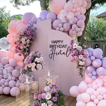 Pink Purple Balloons Set, 12Inch Metallic Purple Pink Latex Balloons - Image 6