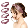 4PACK Womens Silk Headband Satin Headbands Silky Hairband Wide Head Bands Hair Wrap Fashion Hairbands Accessories