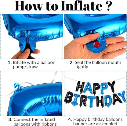 Happy Birthday Balloons Banner, Foil Balloon Personalized Name Letters Balloons - Image 7