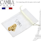 Camila Paris CP3286 French Hair Clip for Women, 2 inch Girls Hair Claw Clips Jaw Gold Fashion Durable and Styling Hair Accessories for Women, Strong Hold No Slip Grip, Made in France