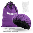 Deep Conditioning Microwavable Heat Cap for Steaming Hair Styling and Treatment, Haircare Therapy (Purple)