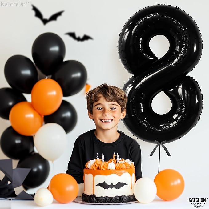 KatchOn, Giant Black Number 8 Balloon - Image 4