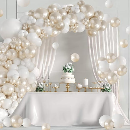 White Balloon Arch Kit for Wedding Bridal Shower Baby Shower Decorations | - Image 4