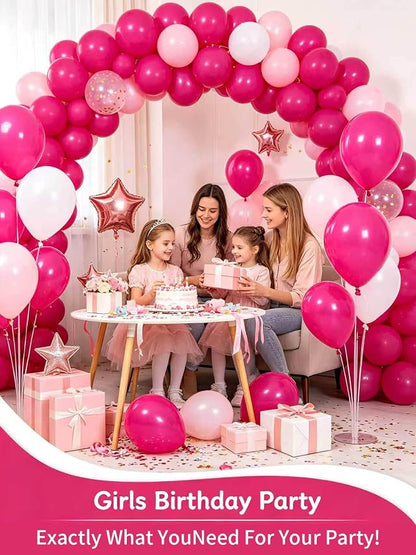 Hot Pink Balloons 12 Inch 60 PCS Magenta Fuchsia Dark Pink Latex Balloons - Image 9