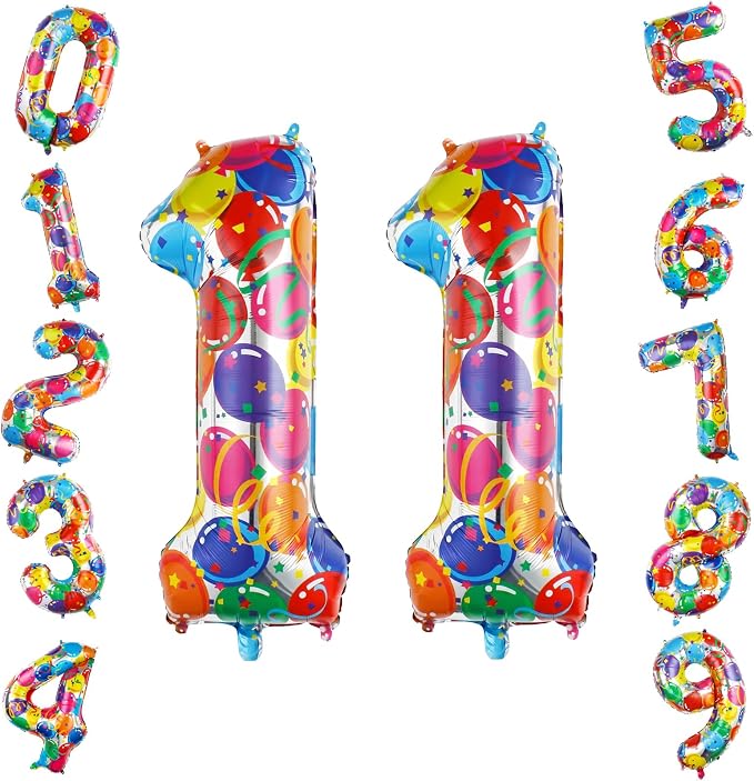 40 Inch Number 11 Balloon Set Large Foil Balloons by TNCDJKPA
