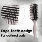 Curly Hair Brush Candybrush Curl Defining Brush for Detangling Shaping and Defining Curls for Women, Men, Wet & Dry Hair (Black Beige)