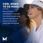 MISSION Cooling Stretchy Visor - Unisex Visor Hat for Men and Women, No Slip Band, UPF 50 Sun Protection Visor