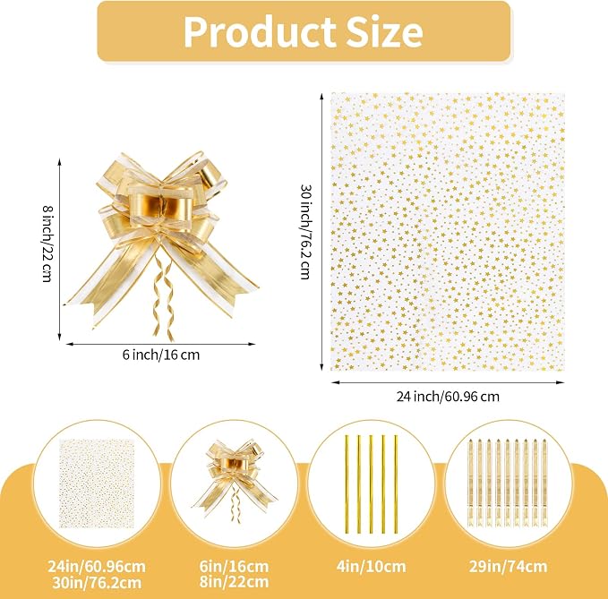 COQOFA 10 Pieces Large Cello/Cellophane Bags, 24x 30 Inches Clear Basket Gift - Image 2