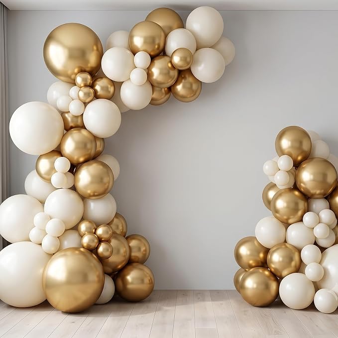 102pcs Gold Balloon Garland Arch Kit, 18 12 10 5 Inch Balloons | Balloons - Image 5
