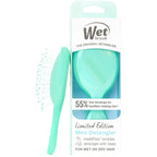 Wet Brush Mini Detangler Hair Brush for Gentle Knot Removal, Compact Travel Size, Soft Bristles for Pain-Free Detangling, Less Breakage, Works on All Hair Types, Limited Edition, Prismatic Glow Green