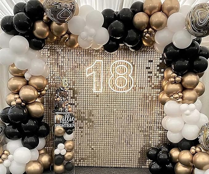 10pcs 18 inch Metallic Gold Balloons, Thick Latex Chrome Helium Balloons - Image 4