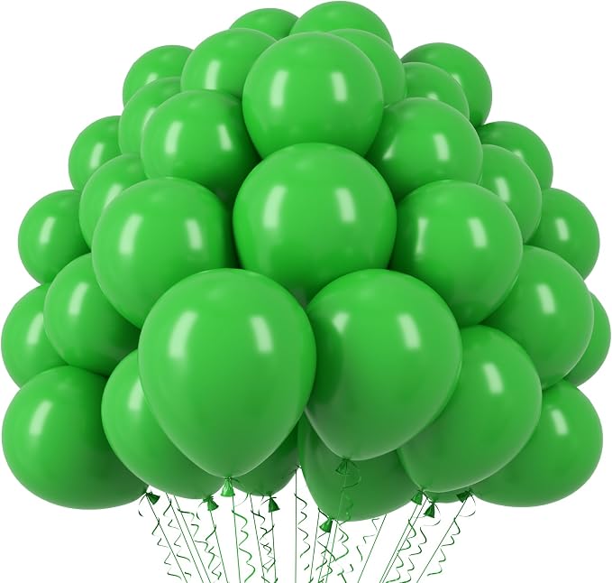 Voircoloria 110pcs Green Latex Party Balloons, 12inch | by Voircoloria