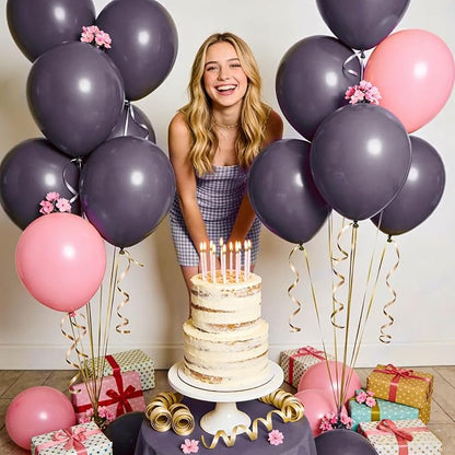 110pcs Dusty Purple Balloon 12 Inch, Dusty Purple Latex Balloons - Image 4