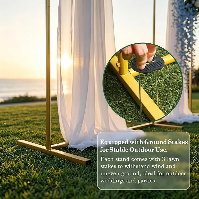 Metal Arch Backdrop Stand 7.2FT: Wedding Arch Frame - Image 4