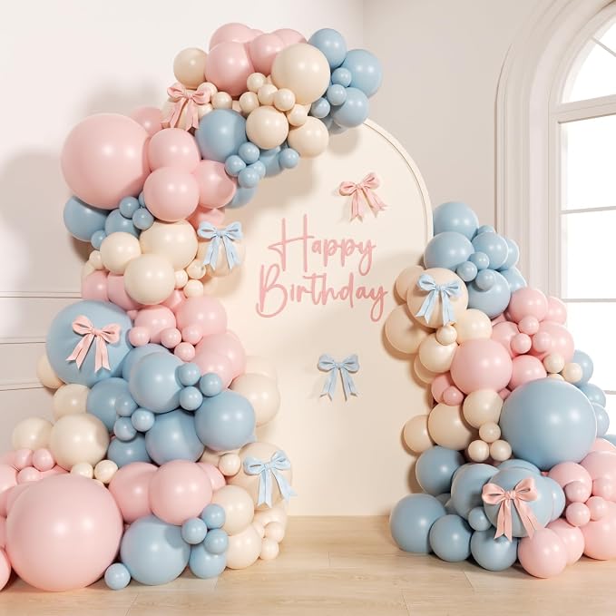155pcs Gender Reveal Balloon Arch by GIZIUXNE