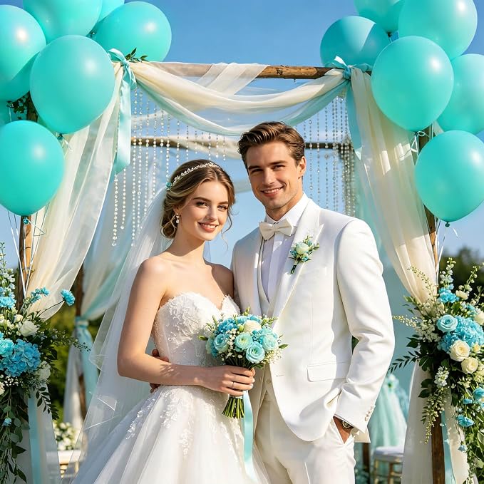 100pcs Teal Balloons 12 Inch Turquoise Aqua Blue Dark Teal Balloon | Teal Latex - Image 4