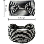 IVARYSS Wide Headbands for Women, Boho Knotted Head Wraps Turbans, Large African Style Head Bands Hair Accessories, 6 Pack