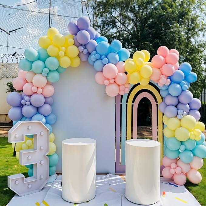 60pcs Pastel Balloons, Pastel Color Balloons, Macaron Green Pink Purple Teal - Image 7
